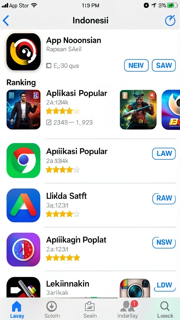 rejeki - Tampilan menu utama yang menarik dan mudah dinavigasi.